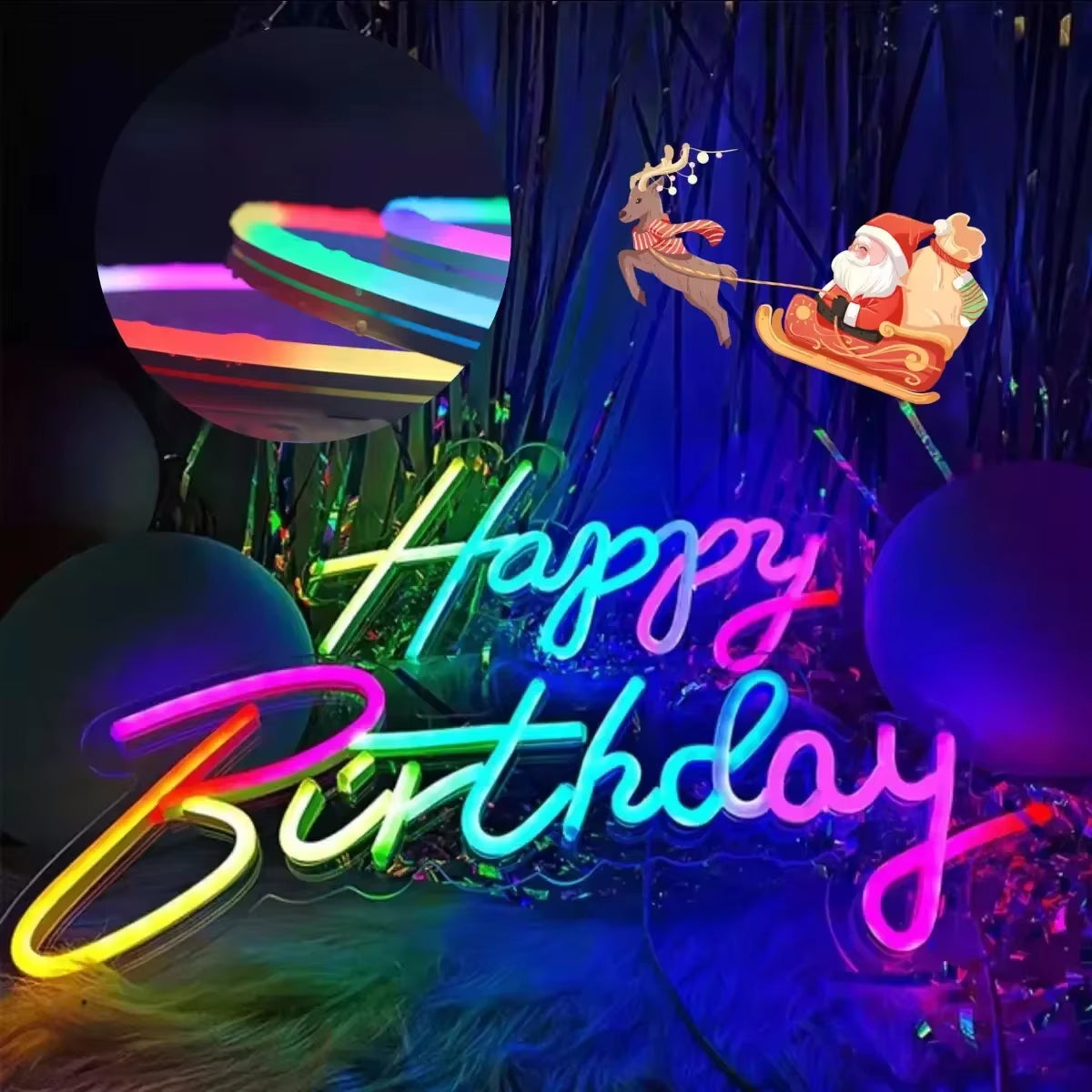 Bluetooth RGB Neon LED Strip Lights Waterproof Christmas Flexible Rope Lights USB App/Remote Control for Gaming Room Decorations